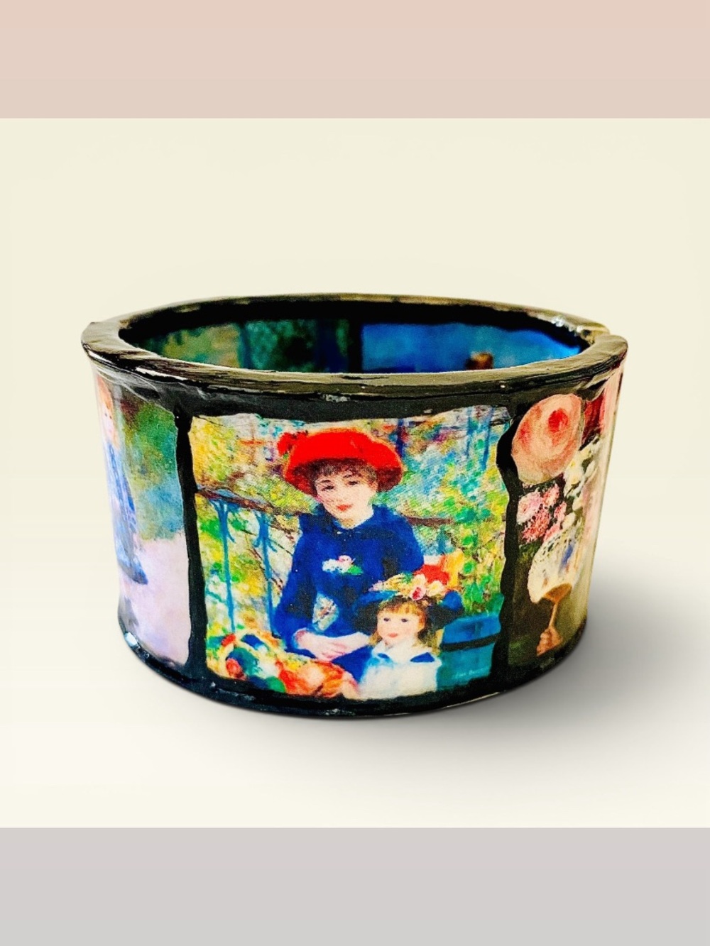 French Impressionist Pierre Auguste Renoir Hinged Bangle Bracelet